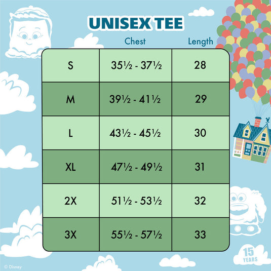 Loungefly Pixar Up 15th Anniversary Balloon House Unisex Tee Shirt - PRE ORDER - LF Lovers