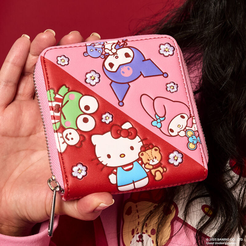 Loungefly Sanrio Hello Kitty & Friends Colour Block Zip Around