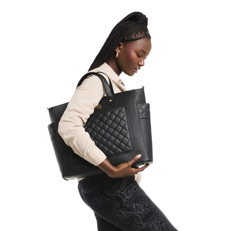 3536 The Mo Black Convertible Backpack and Tote Crossbody Pin Trader Bag Loungefly The Mo Black Convertible Backpack & Tote Crossbody  main image 4