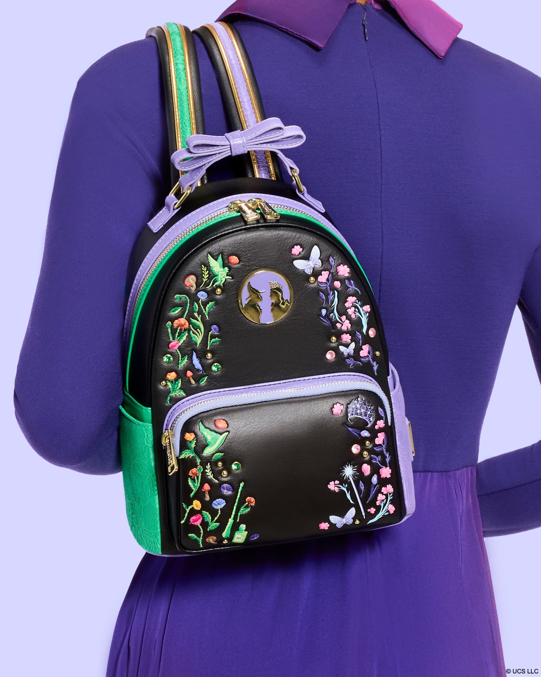 Loungefly Universal Wicked Floral And Lace Mini Backpack– LF 