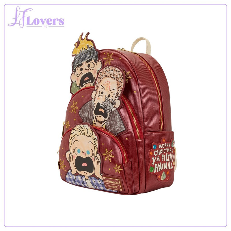 Load image into Gallery viewer, Loungefly Twentieth Century Studios Home Alone Triple Pocket Mid Size Backpack - PRE ORDER
