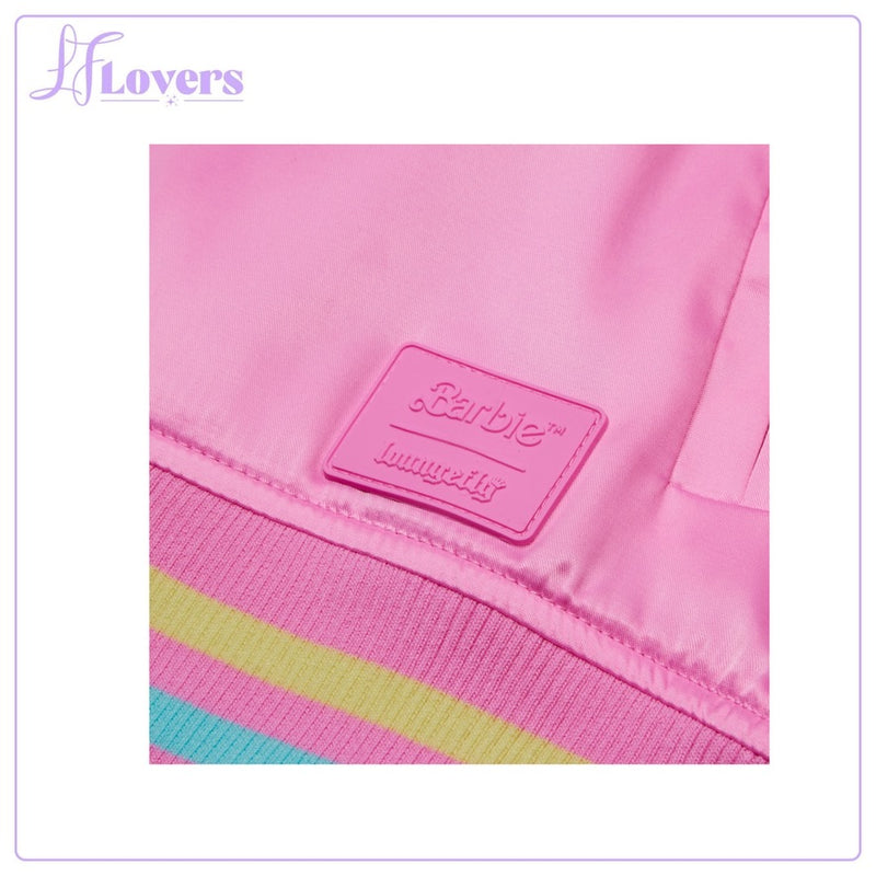 Load image into Gallery viewer, Loungefly Barbie 65th Anniversary Bomber Jacket
