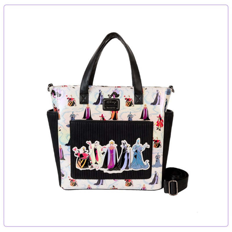 Load image into Gallery viewer, Loungefly Disney Villains Convertible Backpack &amp; Tote Bag
