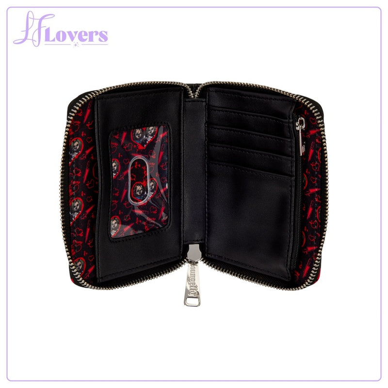 Load image into Gallery viewer, Loungefly Universal Bride Of Chucky Happy Couple Zip Around Wallet
