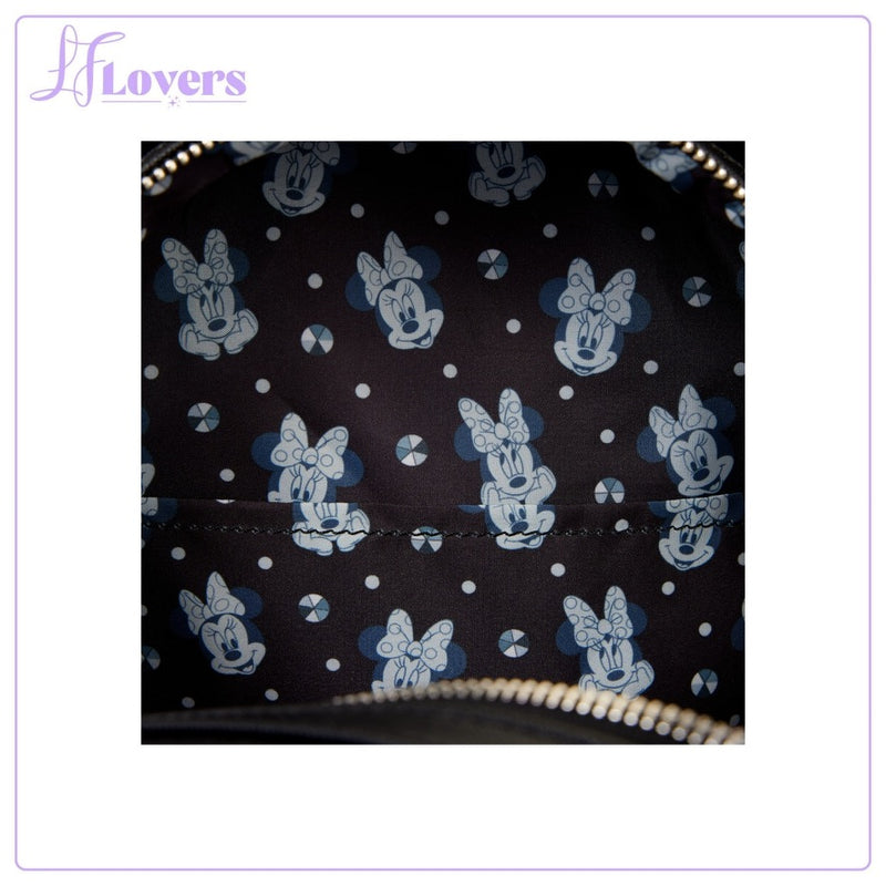 Load image into Gallery viewer, Loungefly Disney Minnie Mouse Studs &amp; Chains Mini Backpack - Preorder
