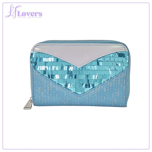 Loungefly Disney Frozen Elsa Glitter Sequin Zip Around Wallet - PRE ORDER