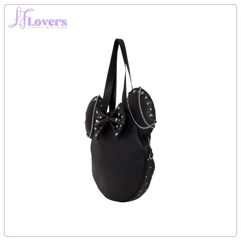 Load image into Gallery viewer, Loungefly Disney Minnie Mouse Studs &amp; Chains Tote Bag - Preorder
