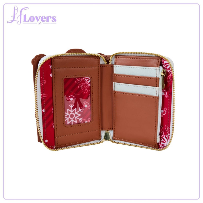 Load image into Gallery viewer, Loungefly Disney Winnie The Pooh Holiday Scene Pooh And Friends Zip Around Wallet - LF Lovers
