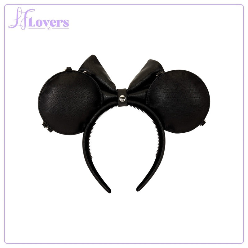 Load image into Gallery viewer, Loungefly Disney Minnie Mouse Studs &amp; Chains Ear Headband - Preorder
