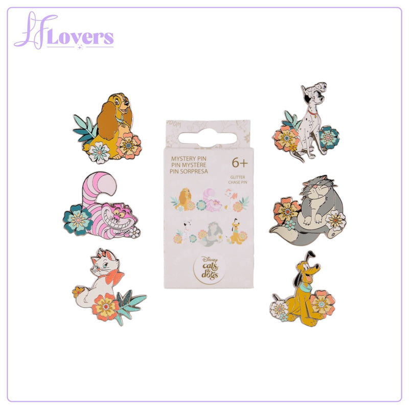 Load image into Gallery viewer, Loungefly Disney Dogs &amp; Cats Floral Mystery Box Pin - COMING SOON
