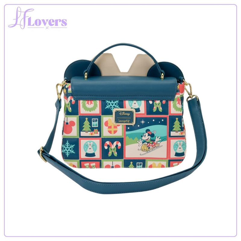Load image into Gallery viewer, Loungefly Disney Mickey And Minnie Holiday Crossbody - PRE ORDER
