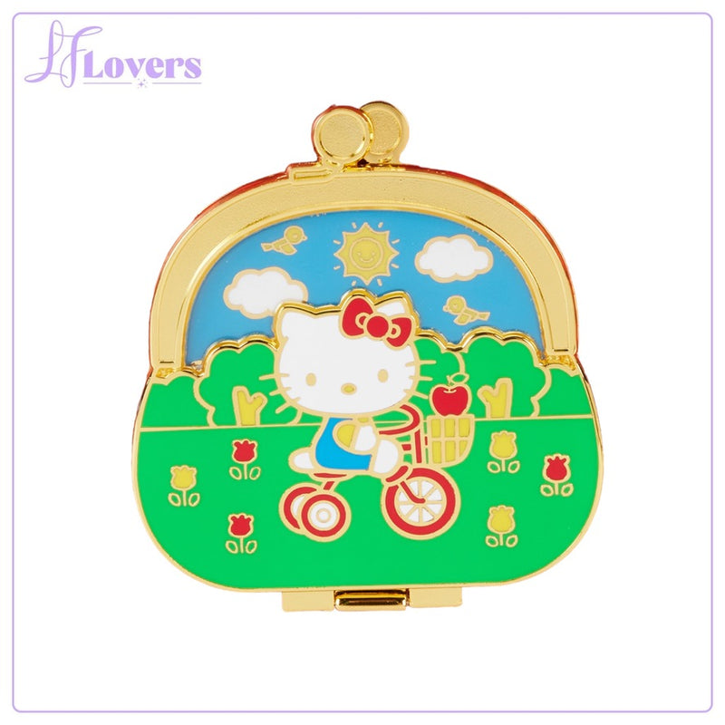 Load image into Gallery viewer, Loungefly Hello Kitty 50th Anniversary Coin Bag 3&quot; Collector Box Pin - PRE ORDER - LF Lovers
