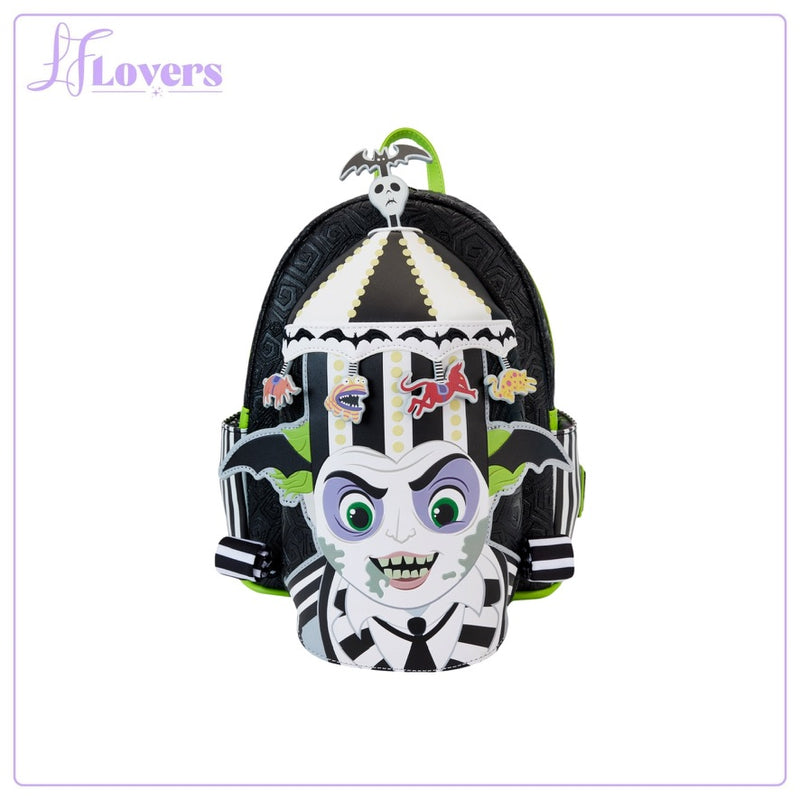 Load image into Gallery viewer, Loungefly Beetlejuice Carousel Glow In The Dark Cosplay Mini Backpack - Preorder
