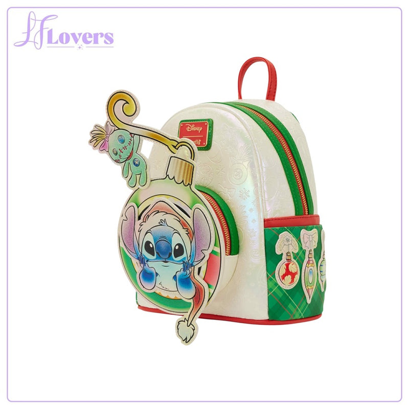 Load image into Gallery viewer, Loungefly Disney Lilo And Stitch Holiday Mini Backpack - PRE ORDER
