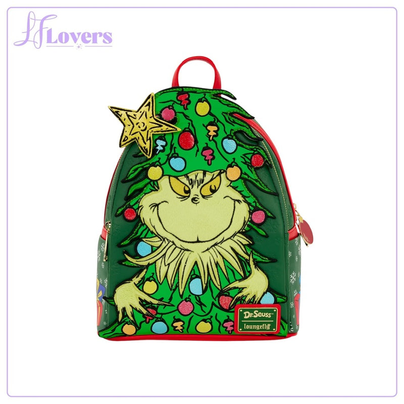 Load image into Gallery viewer, Loungefly Dr Seuss Grinch Holiday Mini Backpack
