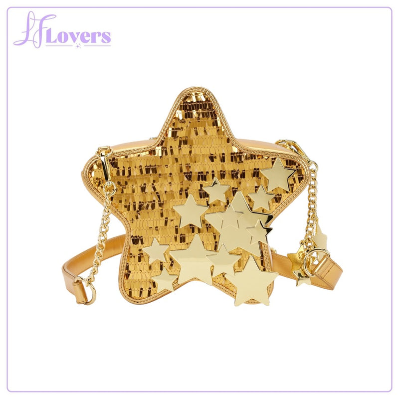 Load image into Gallery viewer, Loungefly Figural Gold Star Sequin Crossbody - PRE ORDER
