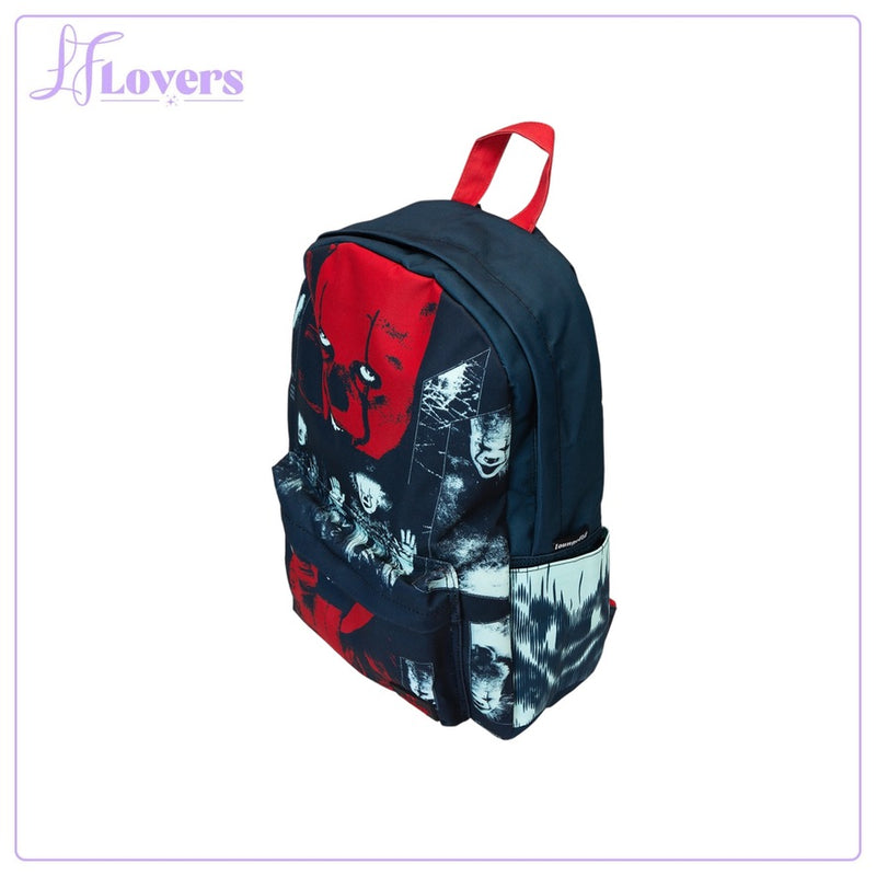 Load image into Gallery viewer, Loungefly Warner Brothers It Pennywise I Heart Horror Nylon Full Size Backpack
