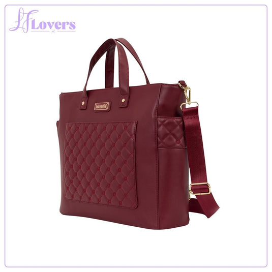 Loungefly The Mo Red Pin Trader Convertible Tote Bag