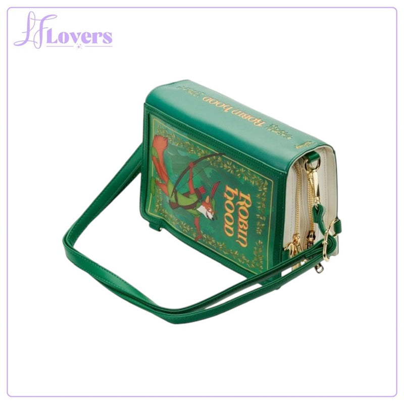 Load image into Gallery viewer, Loungefly Disney Classic Books Robin Hood Convertible Crossbody - Preorder

