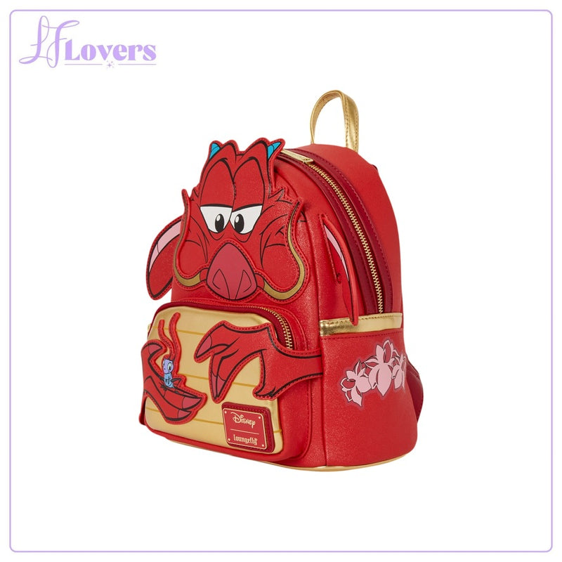 Load image into Gallery viewer, Loungefly Disney Mulan Mushu Glitter Cosplay Mini Backpack
