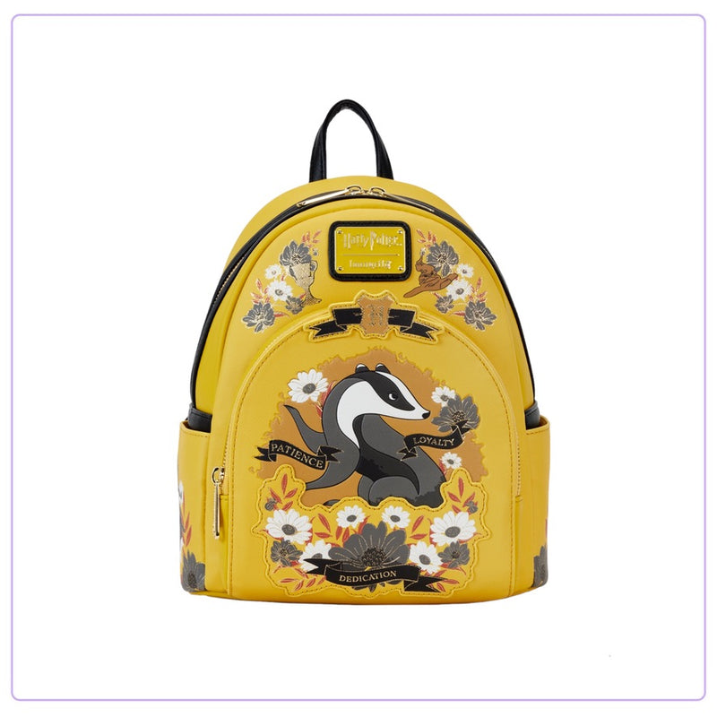 Load image into Gallery viewer, Loungefly Warner Brothers Harry Potter Hufflepuff House Tattoo Mini Backpack - PRE ORDER - LF Lovers
