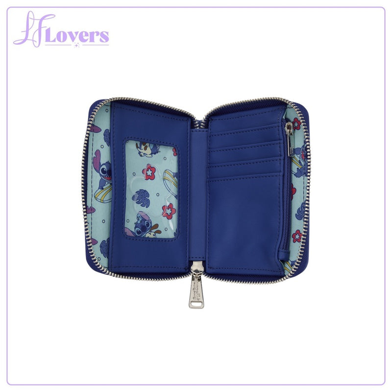 Load image into Gallery viewer, Loungefly Disney Lilo And Stitch Animal Sitting On Rock With Bird Zip Around Wallet - PRE ORDER - LF Lovers
