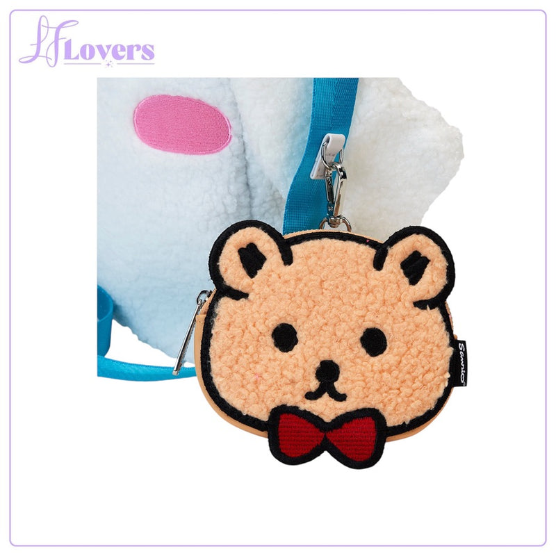 Load image into Gallery viewer, Loungefly Sanrio Cinnamoroll Sherpa Tote Bag With Coin Bag
