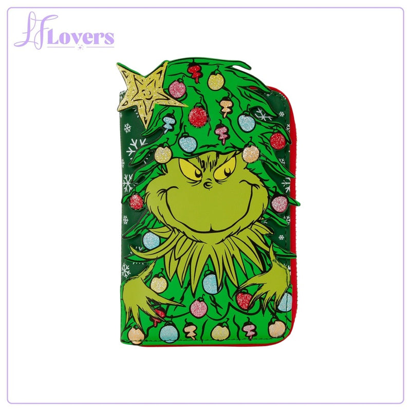 Load image into Gallery viewer, Loungefly Dr Seuss Grinch Holiday Zip Around Wallet
