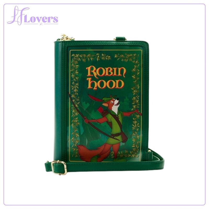 Load image into Gallery viewer, Loungefly Disney Classic Books Robin Hood Convertible Crossbody - Preorder
