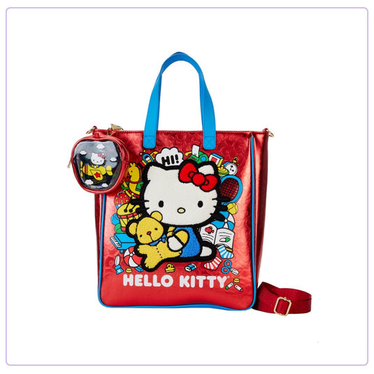 Loungefly Hello Kitty 50th Anniversary Metallic Tote Bag With Coin Bag - PRE ORDER - LF Lovers