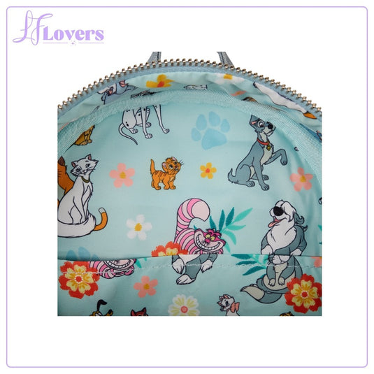 Loungefly Disney Dogs & Cats Faux Denim Mini Backpack