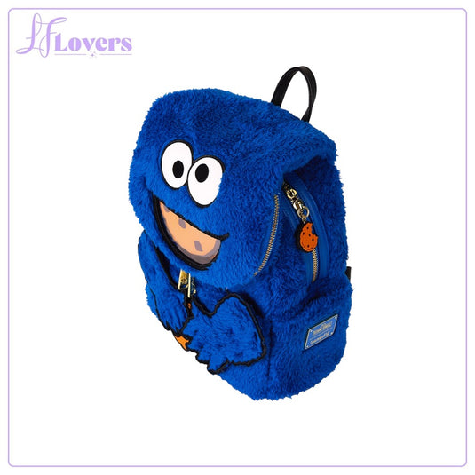 Loungefly Sesame Street Cookie Monster Plush Mini Backpack