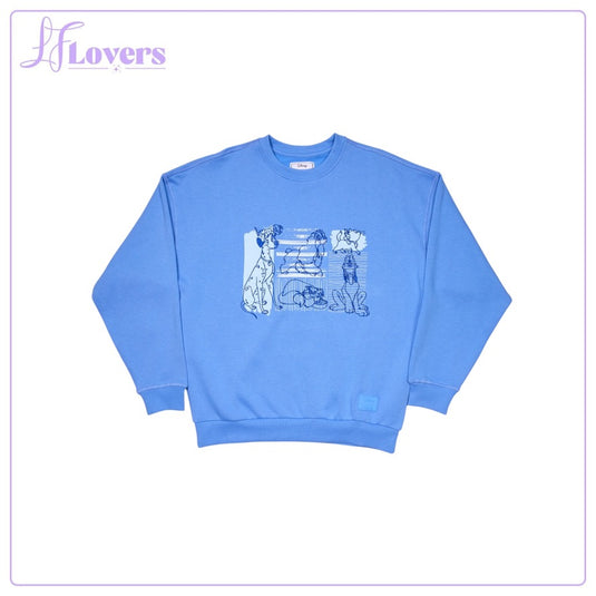 Loungefly Disney Dogs & Cats Oversized Crewneck Sweatshirt - PRE ORDER