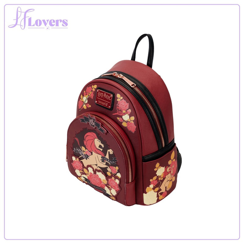Load image into Gallery viewer, Loungefly Warner Brothers Harry Potter Gryffindor House Tattoo Mini Backpack - PRE ORDER - LF Lovers
