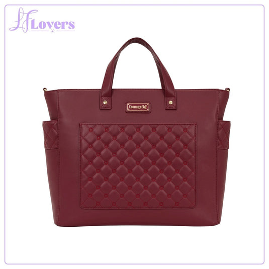 Loungefly The Mo Red Pin Trader Convertible Tote Bag