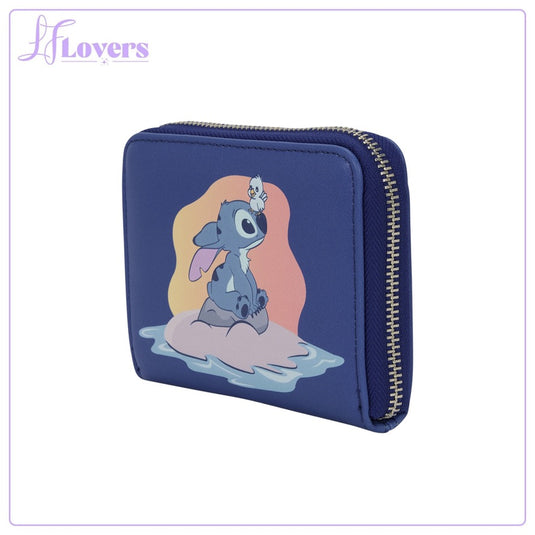 Loungefly Disney Lilo And Stitch Animal Sitting On Rock With Bird Zip Around Wallet - PRE ORDER - LF Lovers