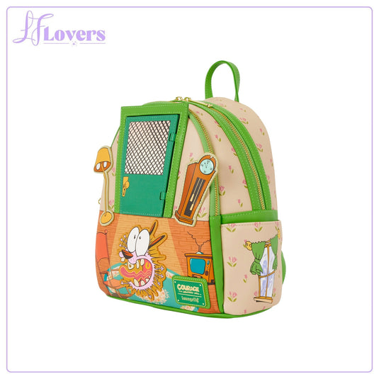 Loungefly Courage the Cowardly Dog Lenticular Mini Backpack - Preorder