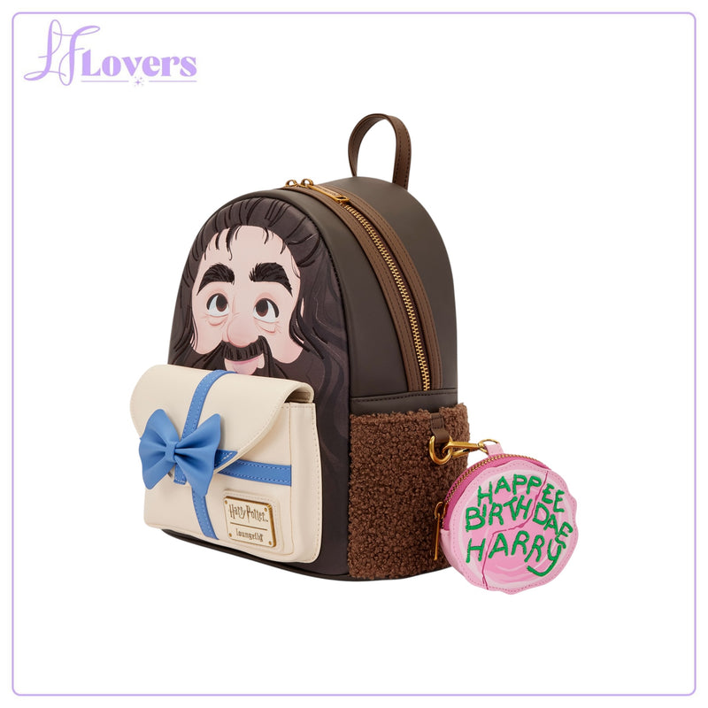Load image into Gallery viewer, Loungefly Harry Potter Hagrid Birthday Cake Mini Backpack with Coin Bag
