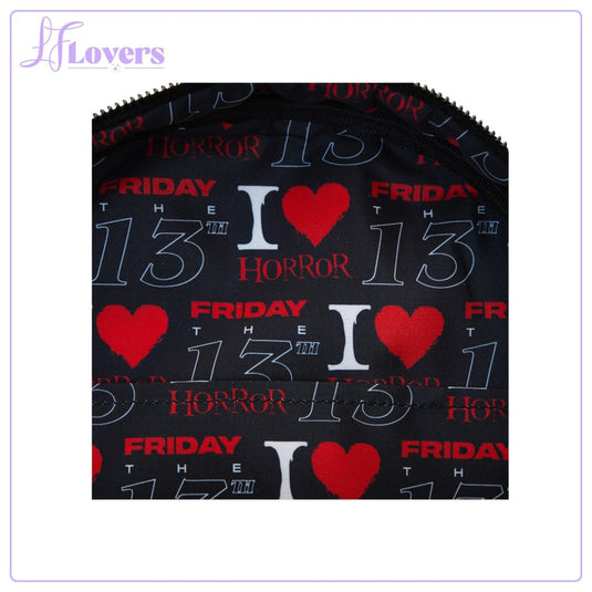 Loungefly Warner Brothers Friday The 13th I Heart Horror Mini Backpack