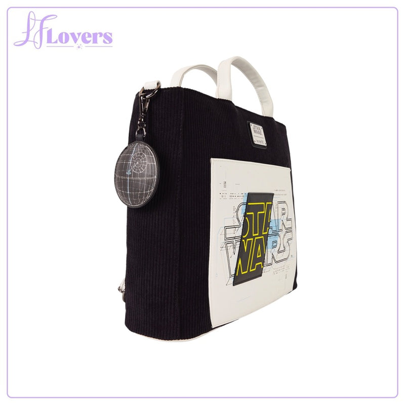 Load image into Gallery viewer, Loungefly Star Wars The Power Of The Force Convertible Tote Bag
