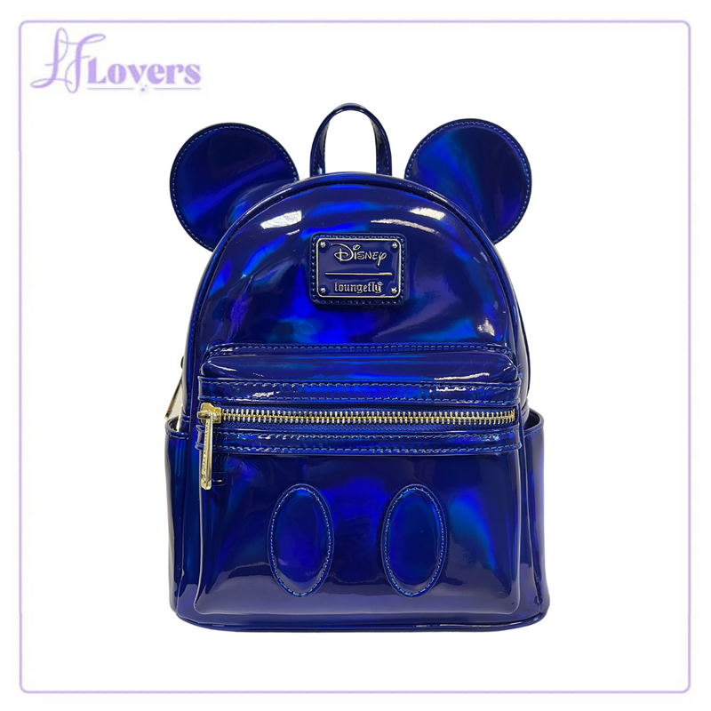 Load image into Gallery viewer, LFLovers Exclusive - Loungefly Disney Mickey Mouse Blue Oil Slick Mini Backpack
