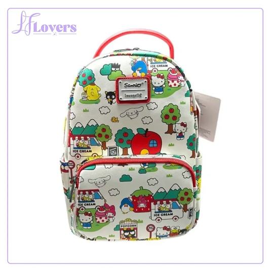 Loungefly Sanrio Hello Kitty Town All Over Print Mini Backpack