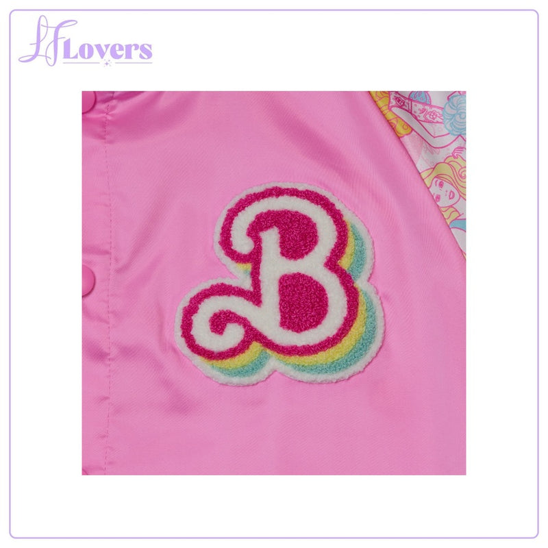 Load image into Gallery viewer, Loungefly Barbie 65th Anniversary Bomber Jacket
