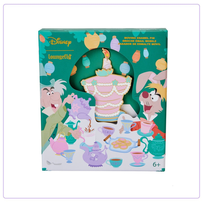 Load image into Gallery viewer, Loungefly Disney Alice in Wonderland Unbirthday Cake 3&quot; Pin
