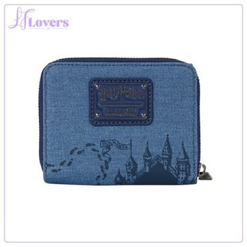 Load image into Gallery viewer, Loungefly Warner Brothers Harry Potter Denim Tri-Fold Wallet - PRE ORDER
