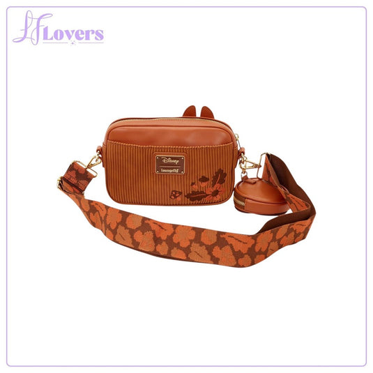 Loungefly Disney Chip 'n' Dale Corduroy Sling Crossbody Bag With Coin Bag - PRE ORDER - LF Lovers