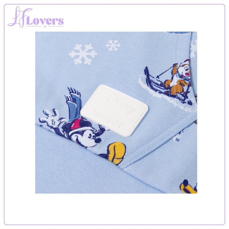 Load image into Gallery viewer, Loungefly Disney Mickey And Friends Winter Wonderland Hooded Sweatshirt
