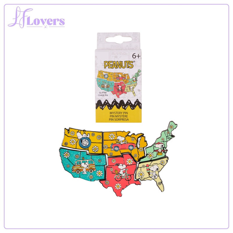 Load image into Gallery viewer, Loungefly Peanuts Snoopy Map Mystery Pins - PRE ORDER
