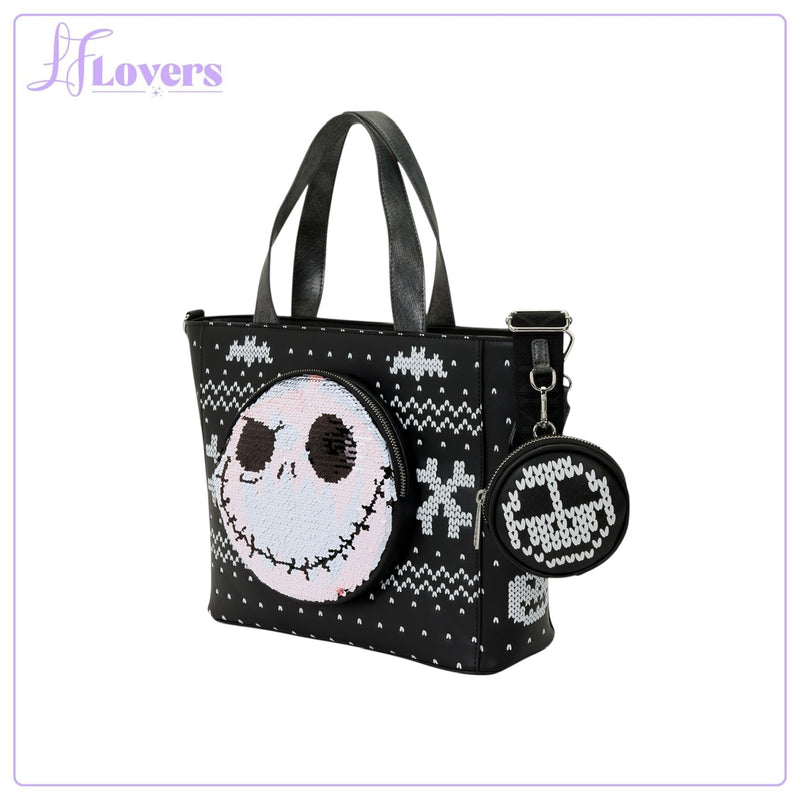 Load image into Gallery viewer, Loungefly Disney Nightmare Before Christmas Jack Tote Bag With Coin Bag
