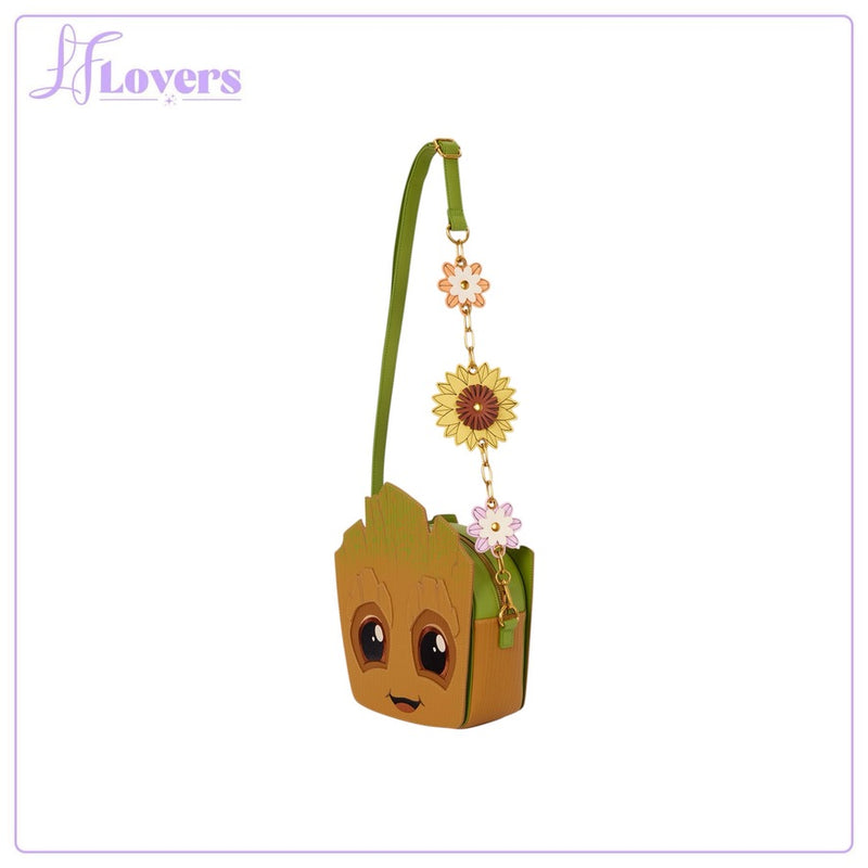 Load image into Gallery viewer, Loungefly Marvel Guardians of the Galaxy Groot Floral Figural Crossbody Bag - Preorder - LF Lovers
